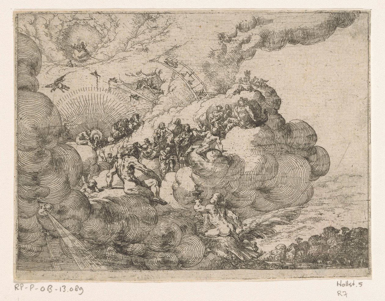 Cielo Cuatro elementos (título de la serie) de Johann Wilhelm Baur