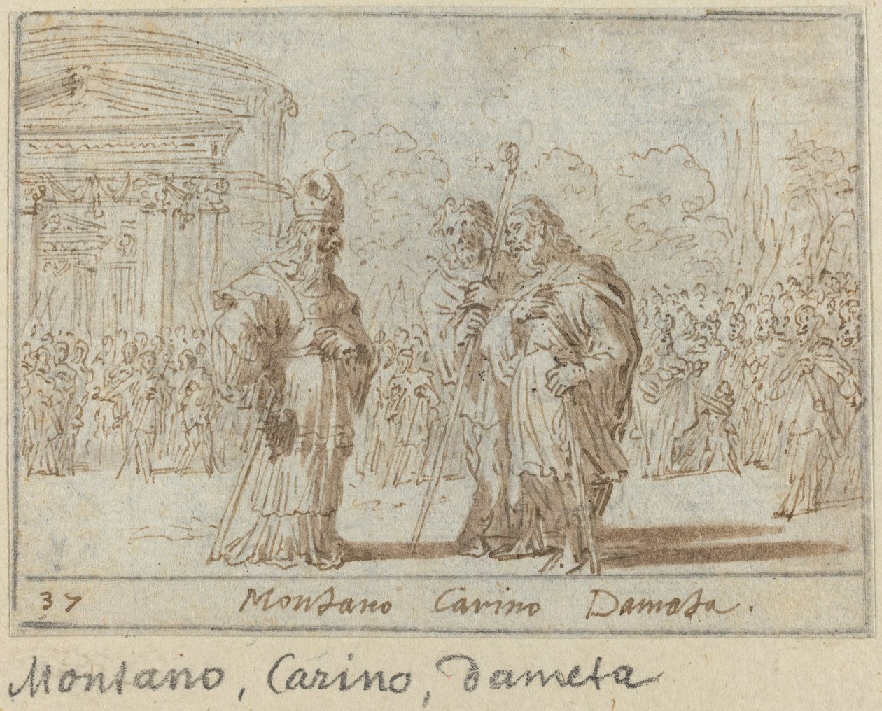 Montano, Carino y Dameta de Johann Wilhelm Baur