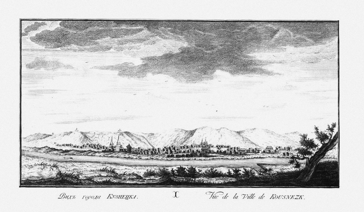 Vista de Kuznetsk de Johann Wilhelm Lürsenius
