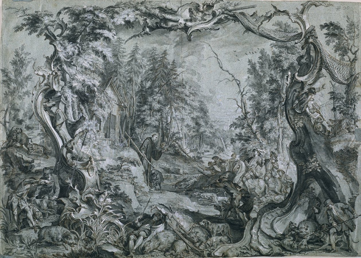 Saint Deicolus and the Boar de Johann Wolfgang Baumgartner