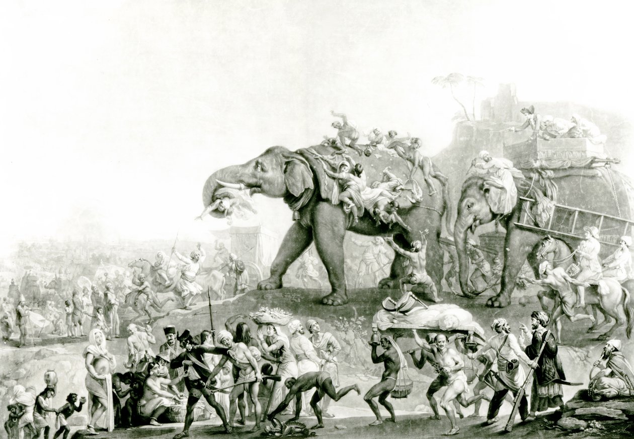 La embajada de Hyderback a Calcuta, c.1800 de Johan Joseph Zoffany