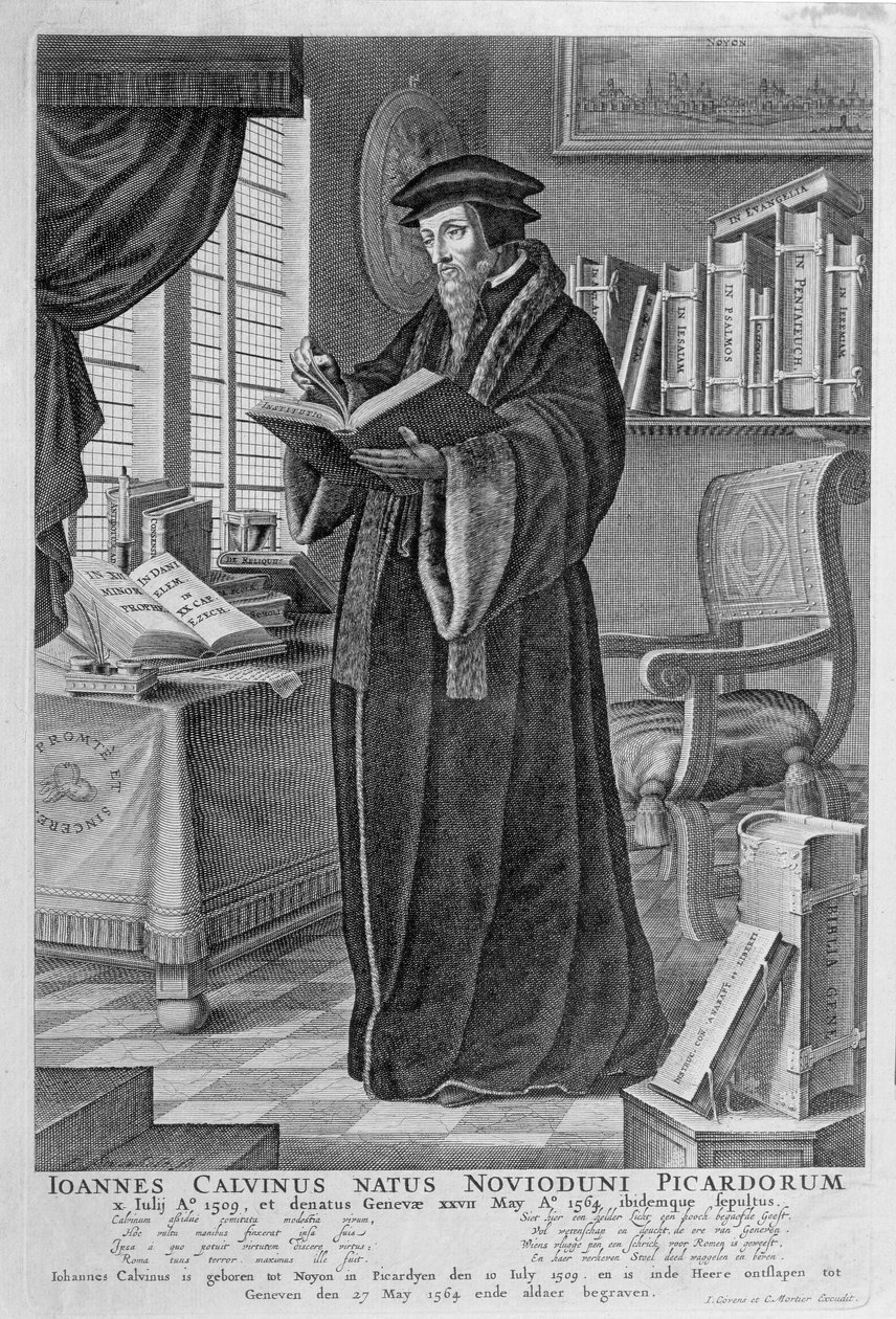 Juan Calvino (1509-64) de Johannes and Mortier, Cornelis Covens