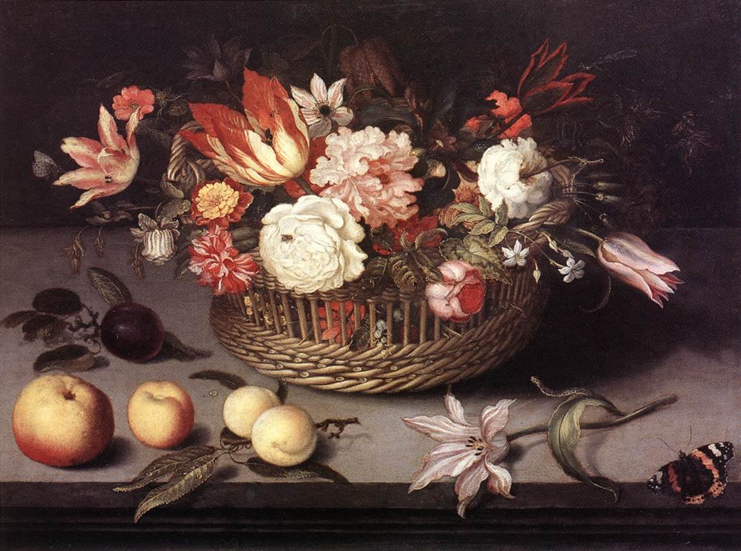 Cesta de flores de Johannes Bosschaert