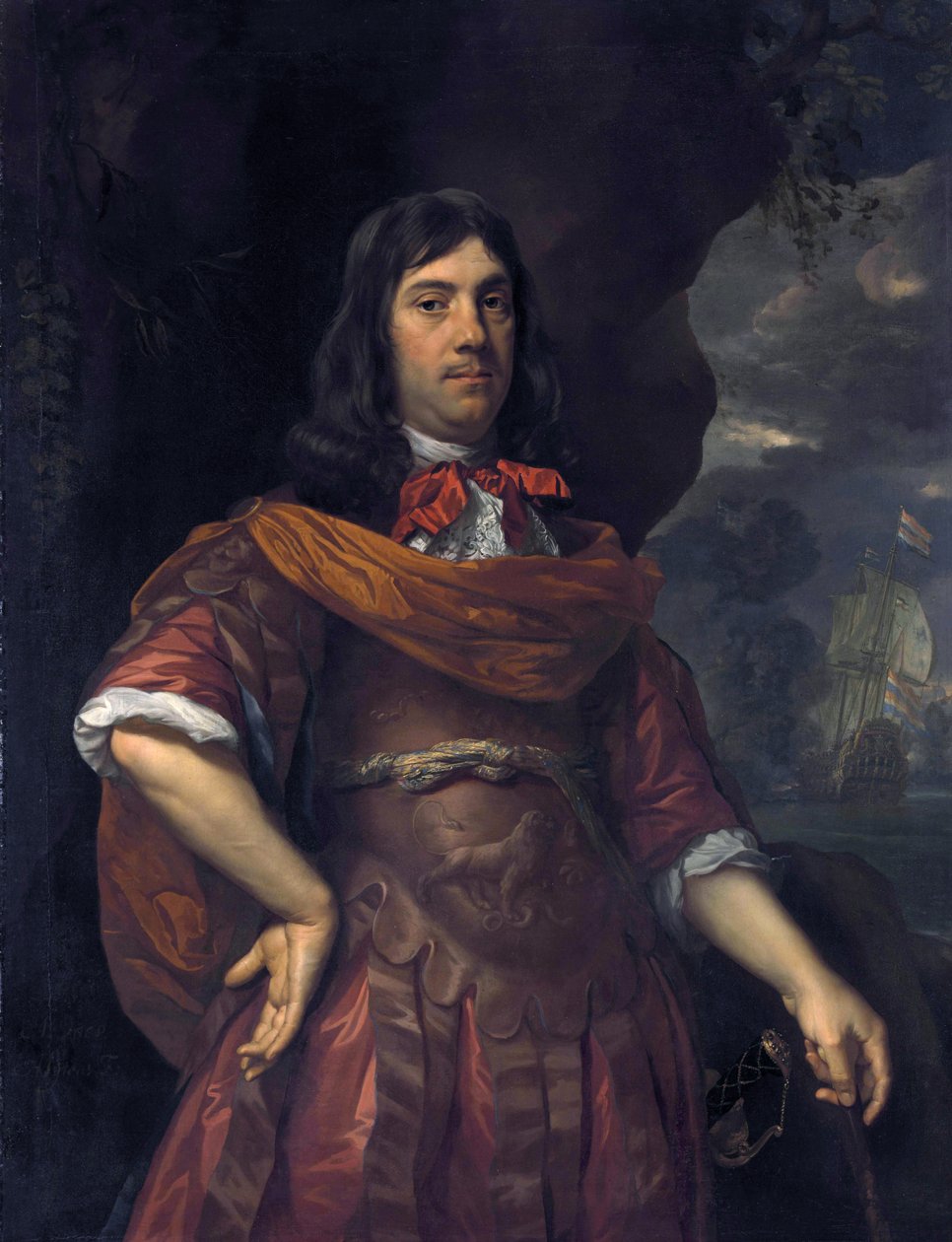 Retrato de Cornelis Tromp (1629-1691) de Johannes Mytens