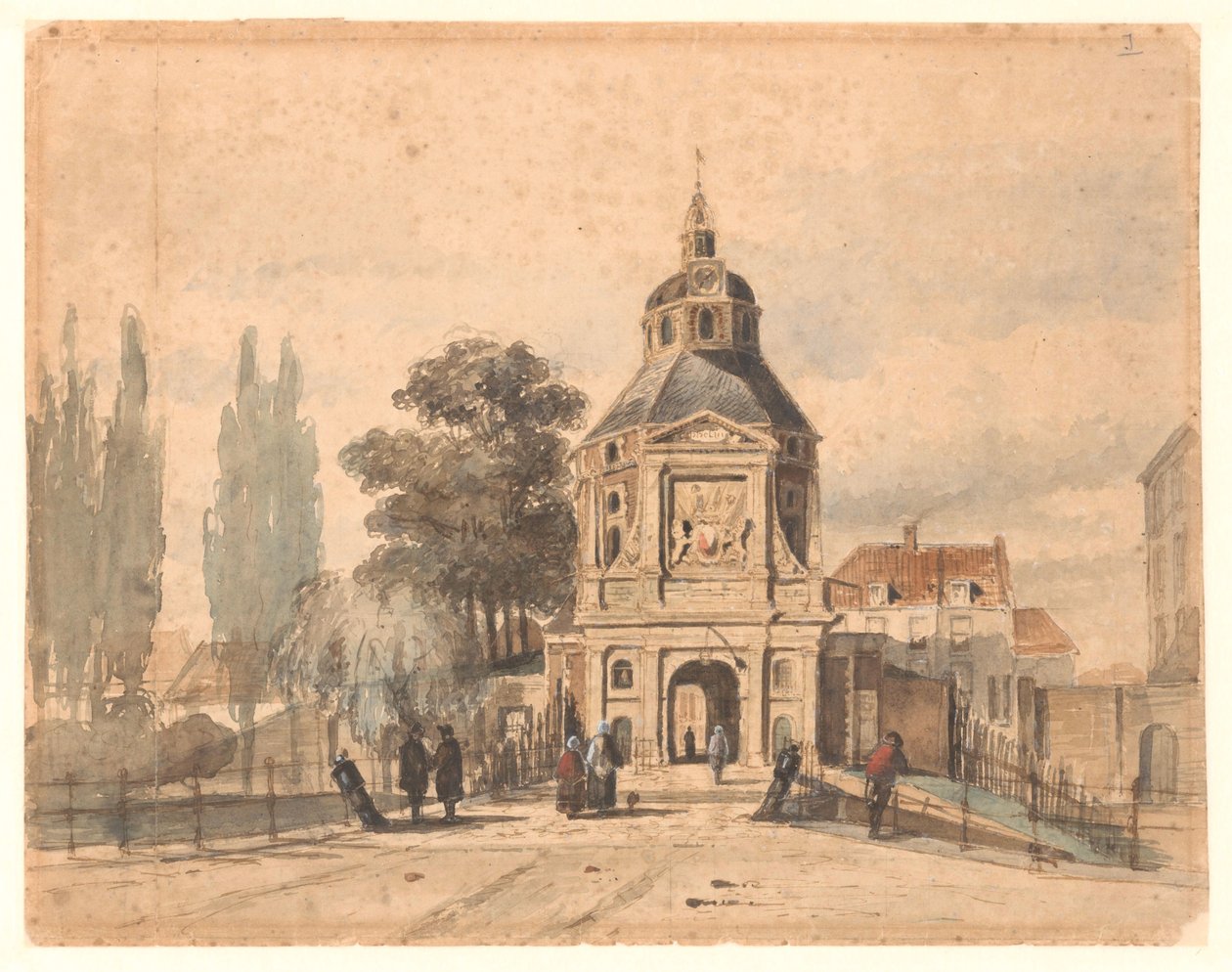 Wittevrouwenpoort en Utrecht de Johannes Bosboom (attributed to)