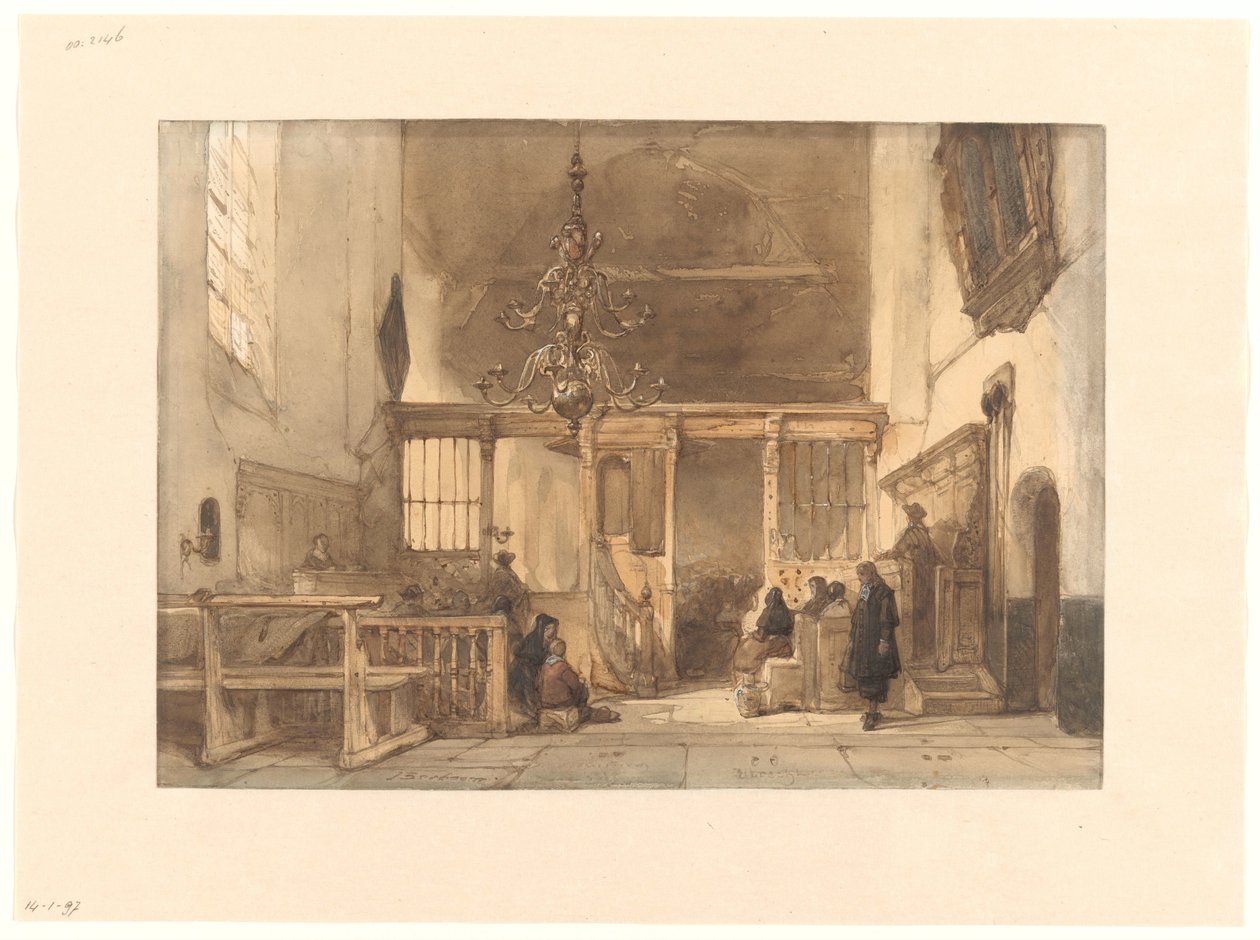 Interior de una iglesia en Utrecht de Johannes Bosboom