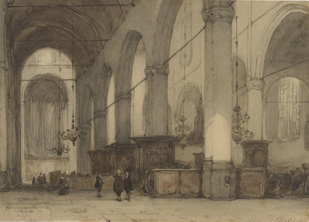 Interior de la iglesia de Johannes Bosboom