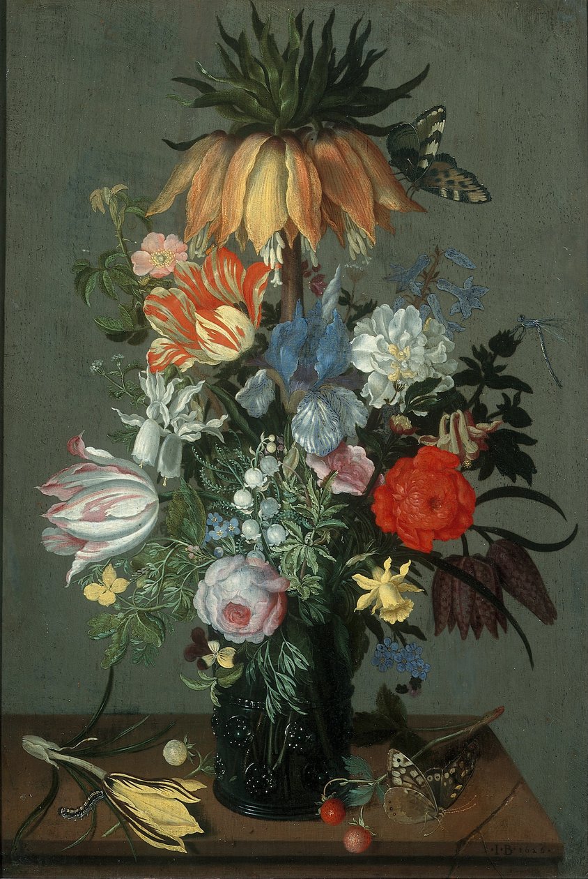 Bodegón de flores con corona imperial, 1626 de Johannes Bosschaert