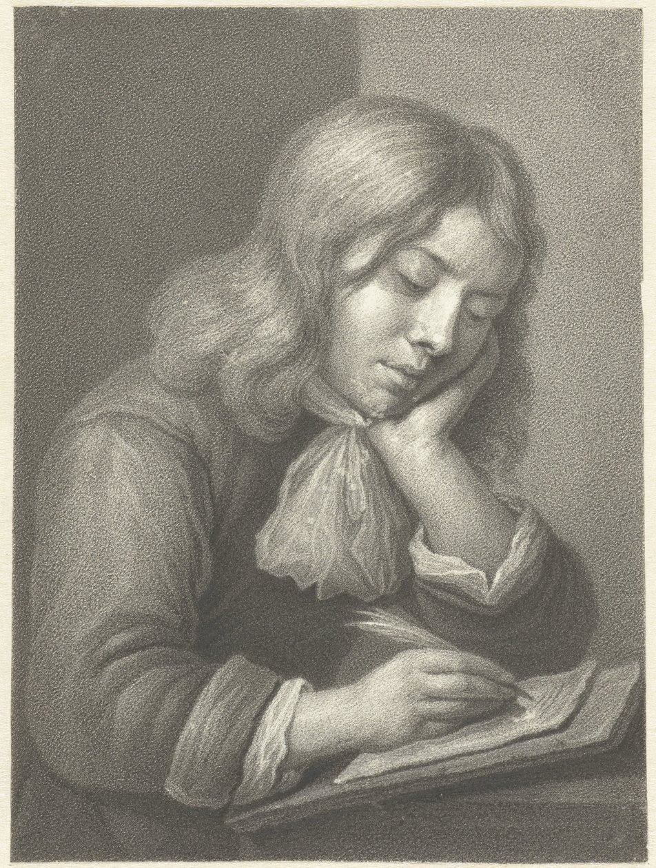 chico escribiendo de Johannes Cornelis Mertens