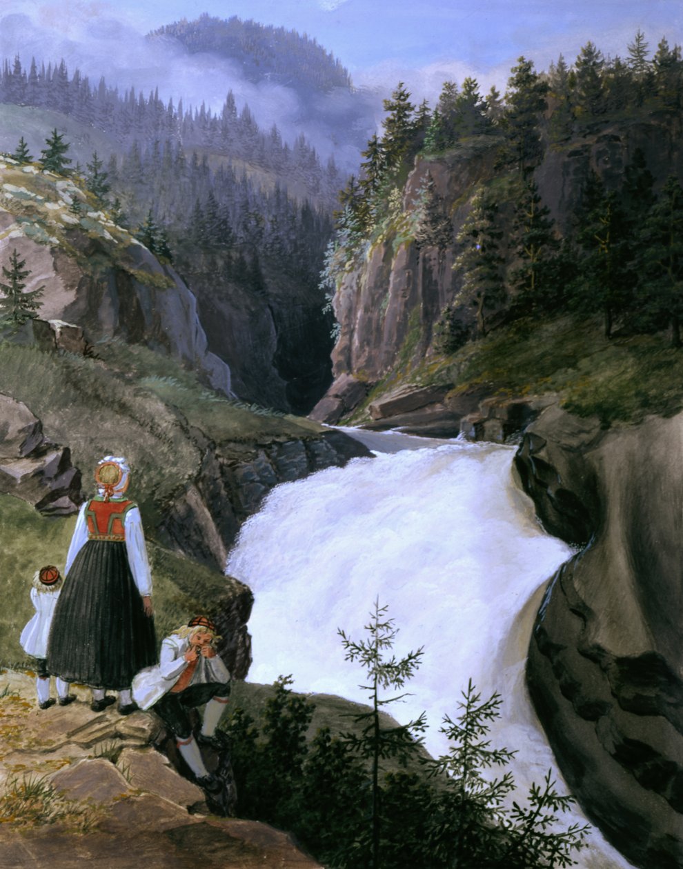 Río Rukkedals Nes en Hallingdal de Johannes Flintoe