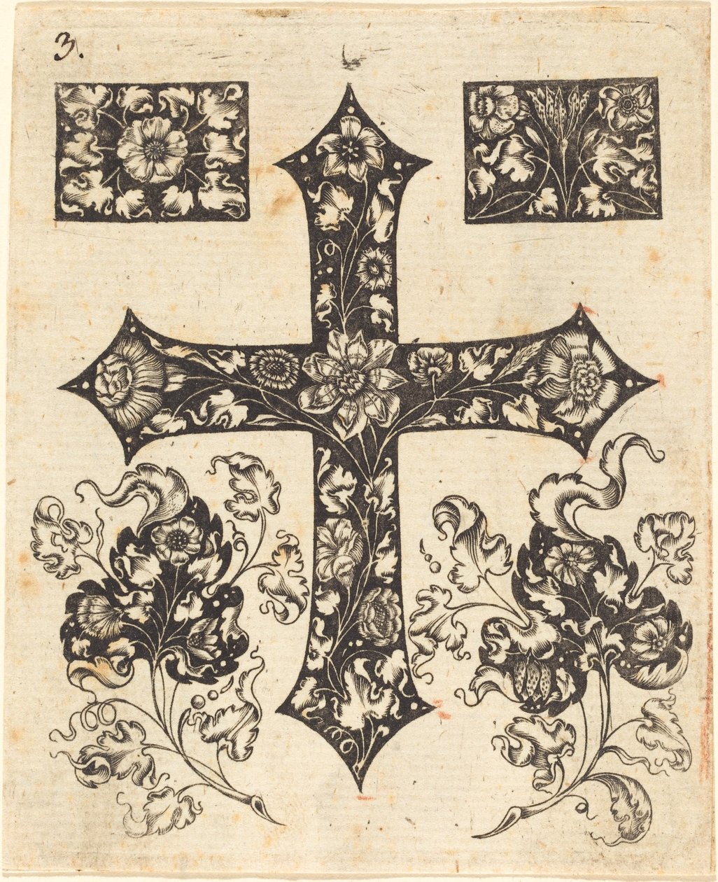 Cruz Adornada con Flores de Johannes Hanias
