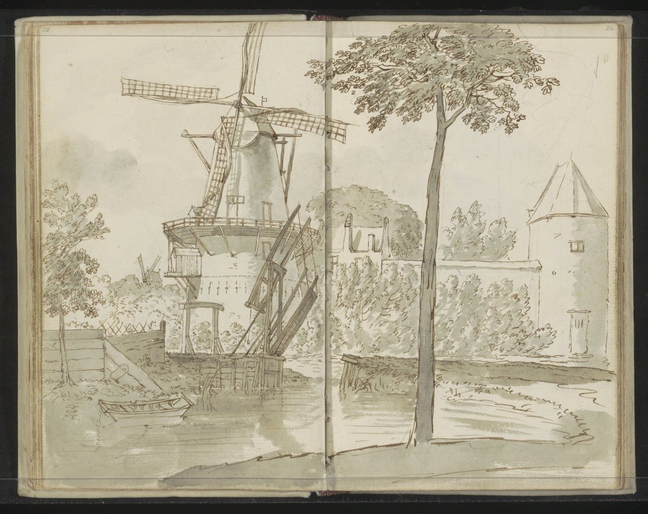 Molino de viento de Delft en Spoorsingel de Johannes Huibert Prins