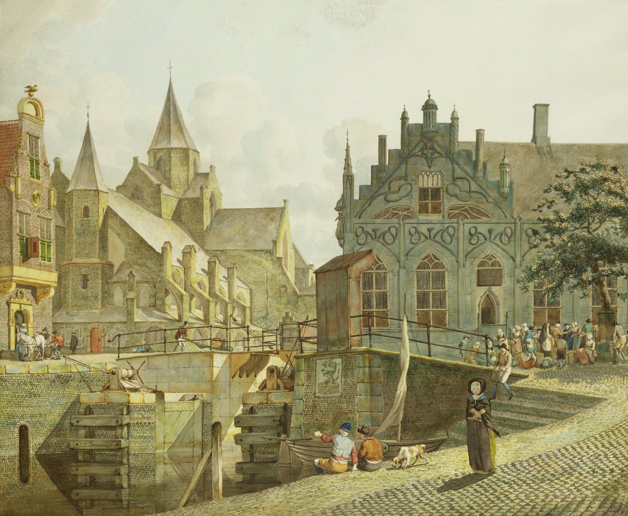 La esclusa del canal, 1797 de Johannes Huibert Prins