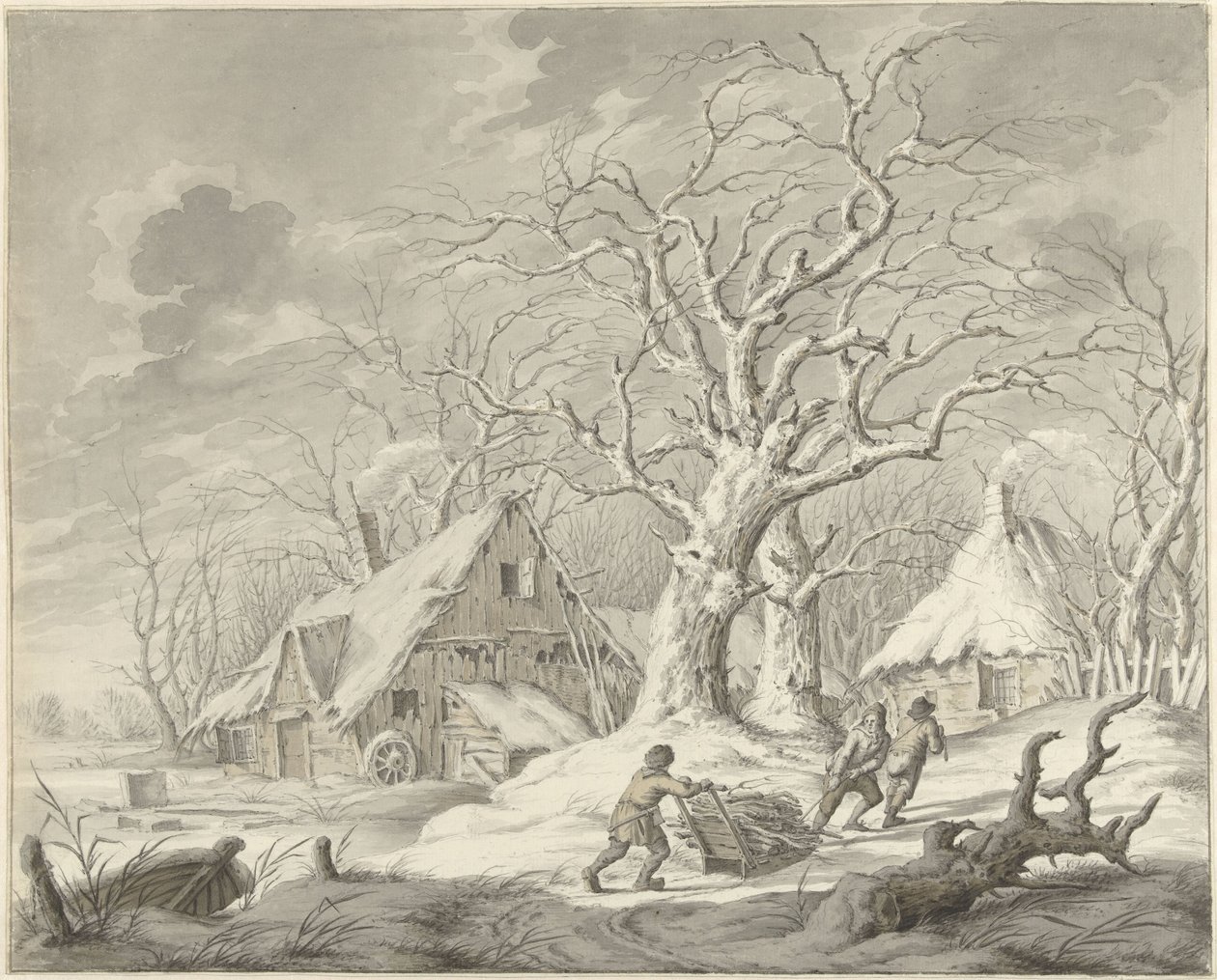 Paisaje de invierno de Johannes Jelgerhuis