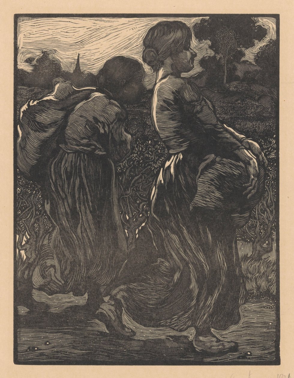 Dos trabajadores agrícolas de Johannes Josephus Aarts (signed by artist)