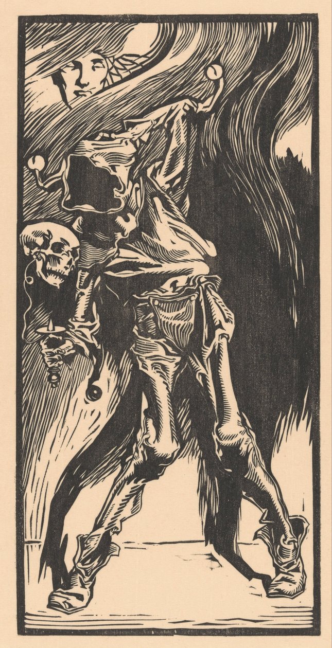 La muerte como arlequín, jugando al bilboquet de Johannes Josephus Aarts