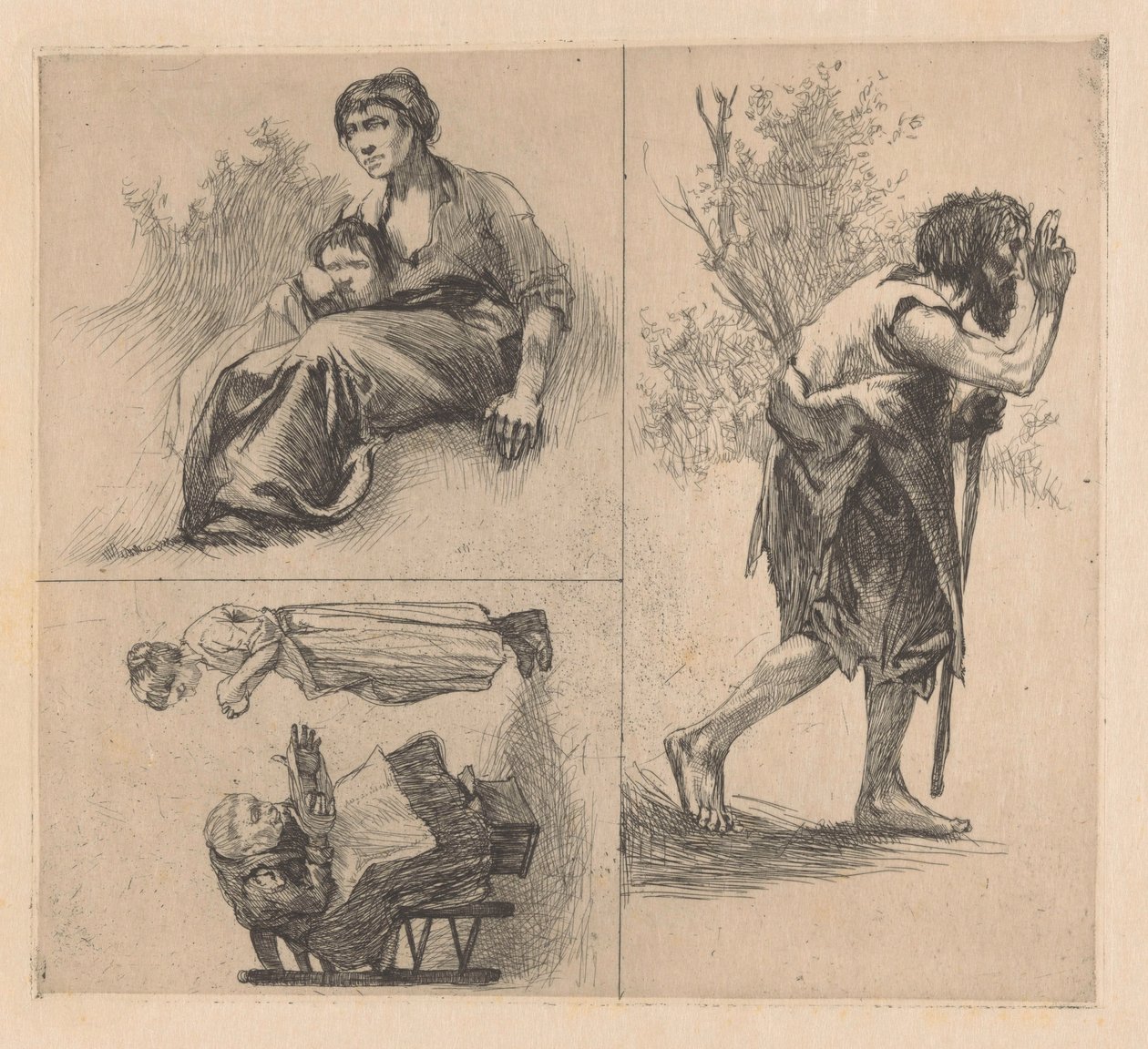 Tres representaciones con figuras humanas de Johannes Josephus Aarts