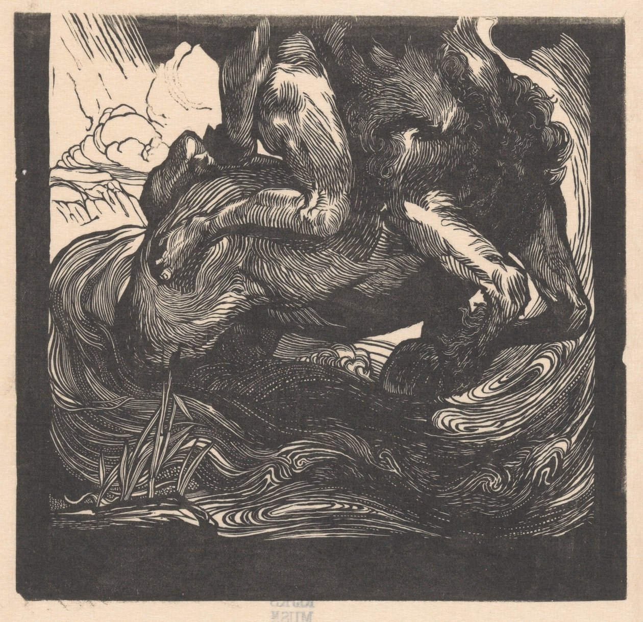 Mitad inferior de un centauro de Johannes Josephus Aarts