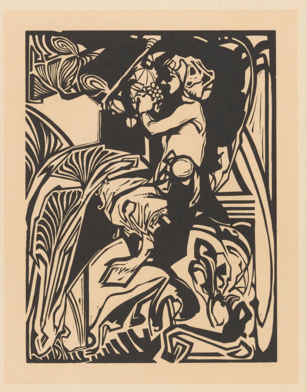 Sátiro con racimo de uvas de Johannes Josephus Aarts