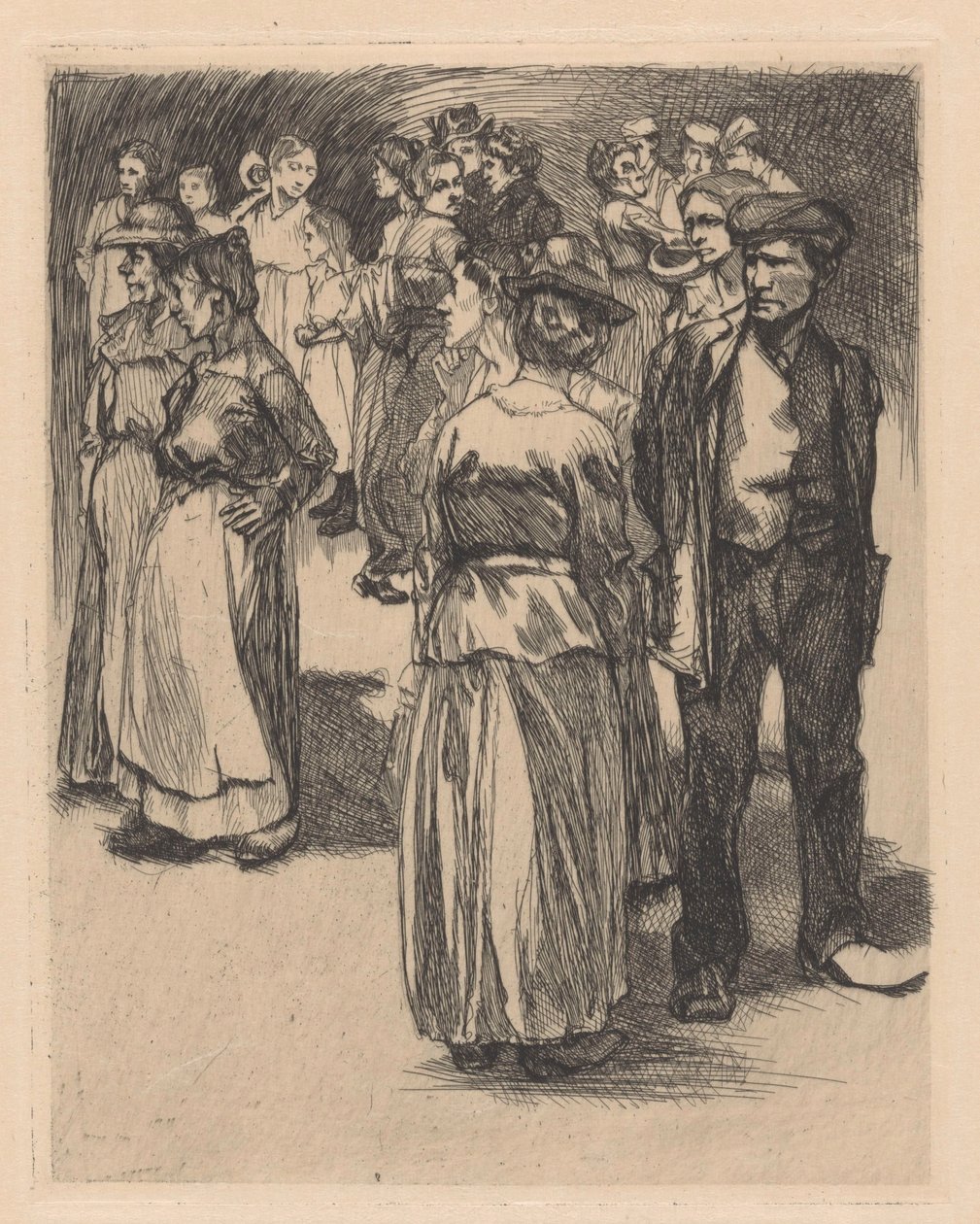 Hombres y mujeres de pie de Johannes Josephus Aarts