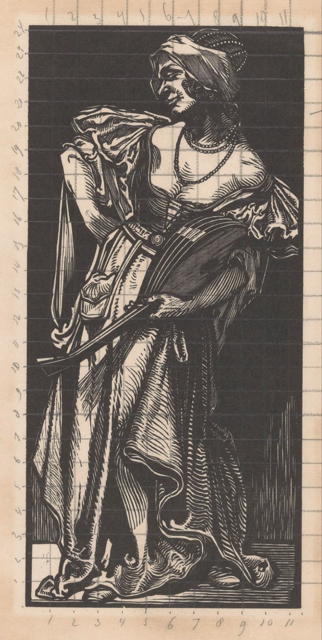 Mujer con laúd de Johannes Josephus Aarts