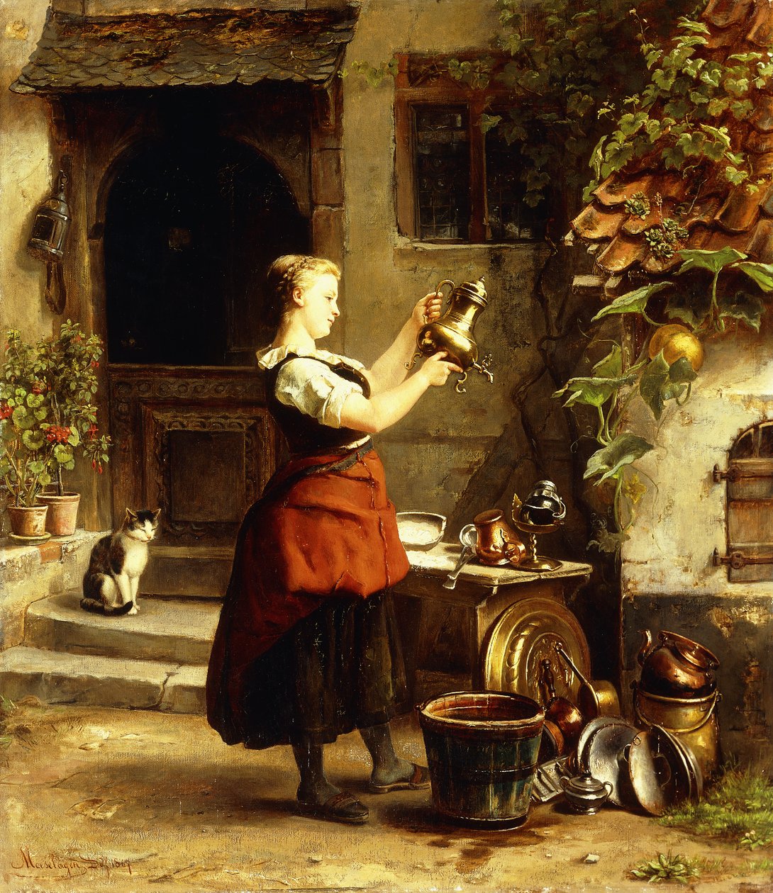El espejo de la criada de cocina de Johannes Moeselagen