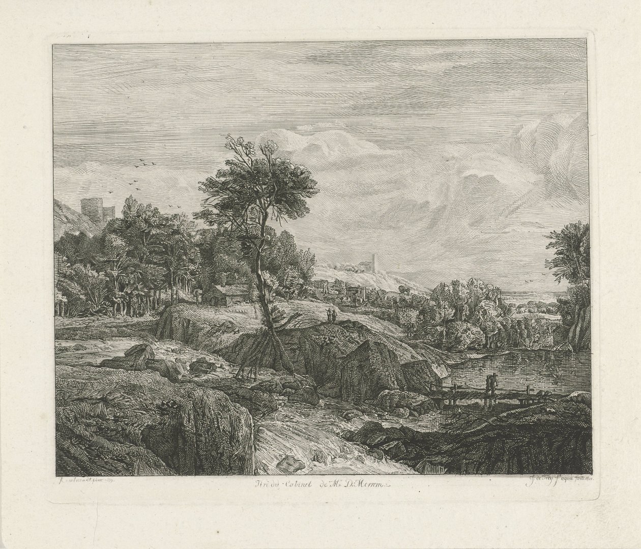 paisaje rocoso de Johannes Pieter de Frey