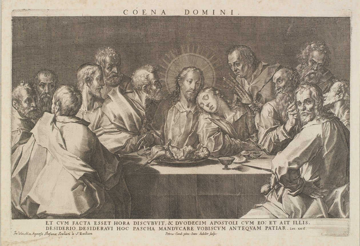 La última cena de Johannes Sadeler I