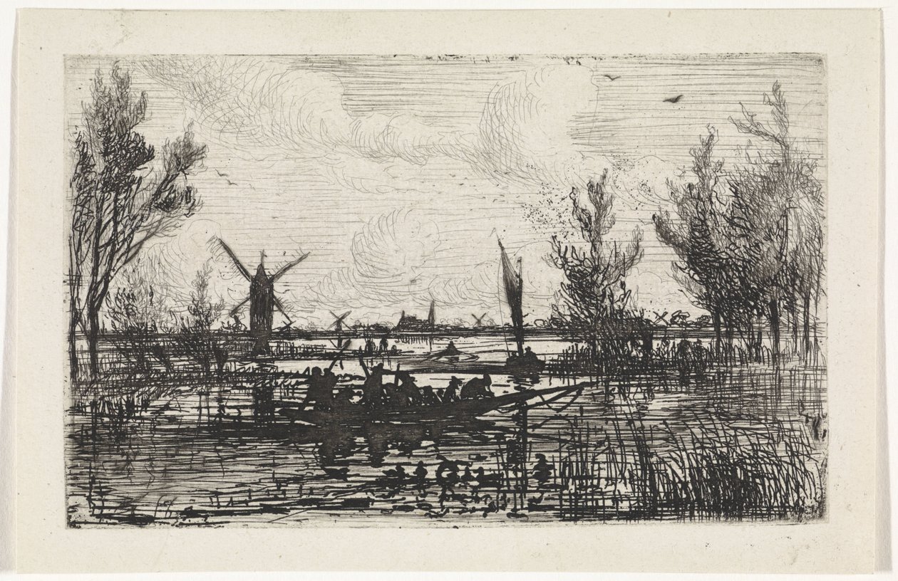 Paisaje holandés de Johannes Tavenraat