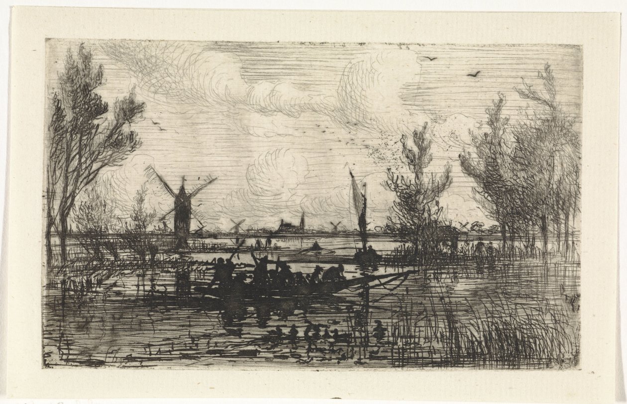 Paisaje holandés de Johannes Tavenraat