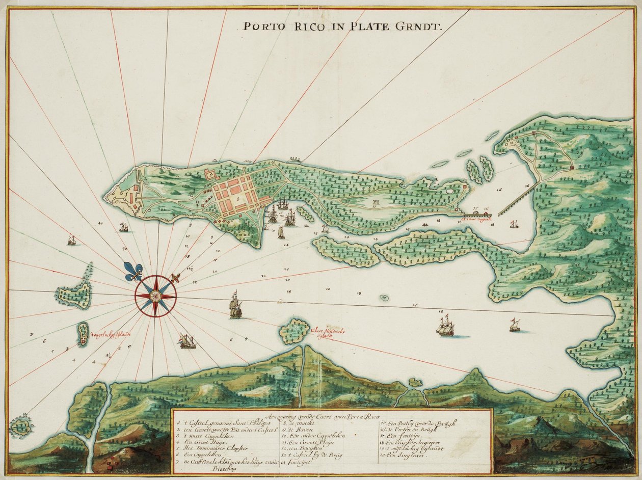 Mapa de Puerto Rico de Johannes Vingboons
