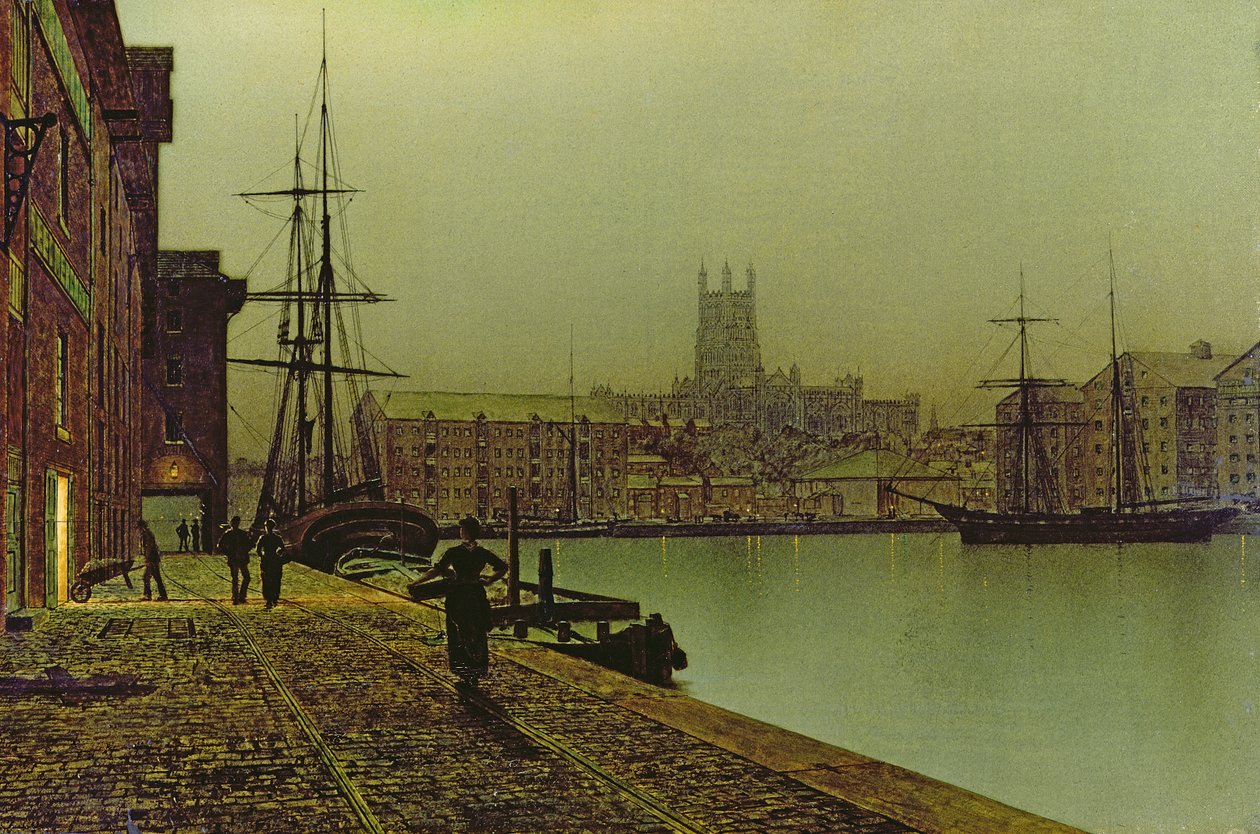 Diques de Gloucester, c.1880 de John Atkinson Grimshaw