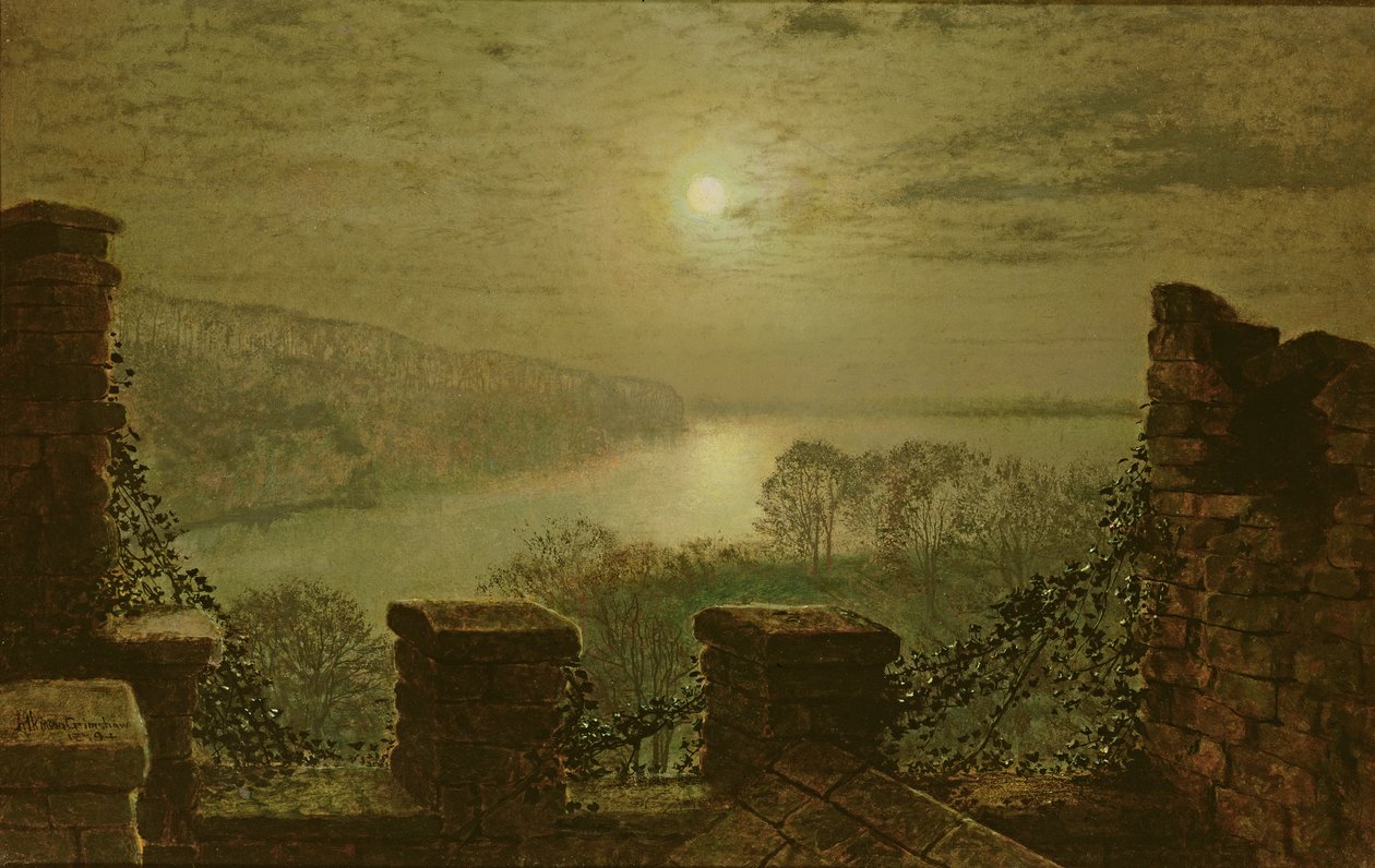 Parque Roundhay Desde el Castillo, 1879 de John Atkinson Grimshaw