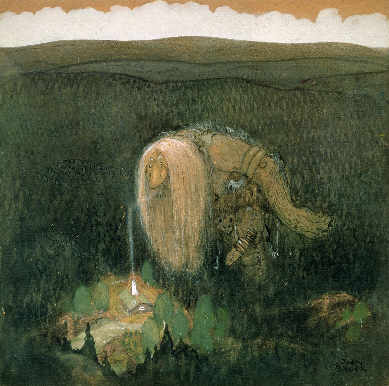 Un troll del bosque, c.1913 de John Bauer