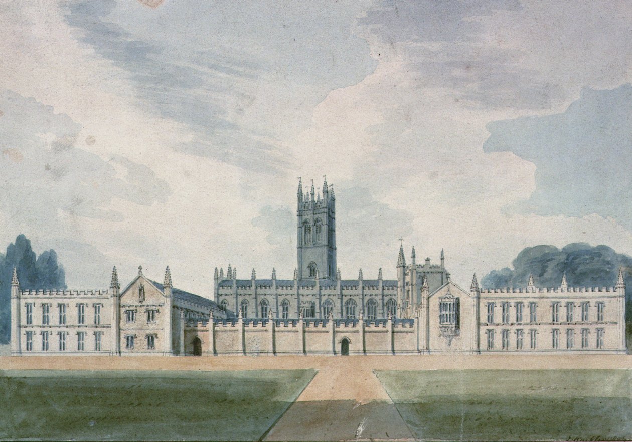 Magdalen College, Oxford, 1804 de John Chessell Buckler