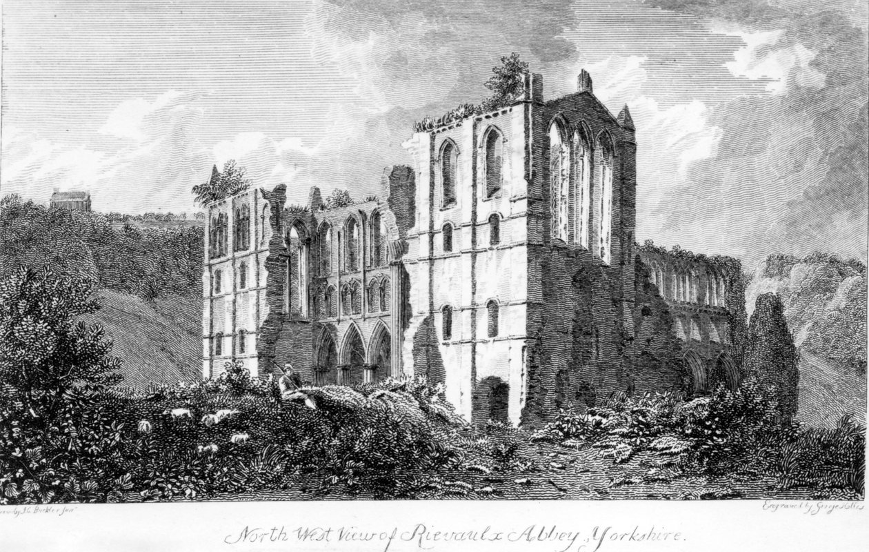 Abadía de Rievaulx, Yorkshire, 1821 de John Chessell Buckler