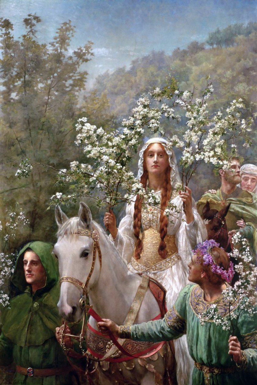 La reina Ginebra en mayo de John Collier