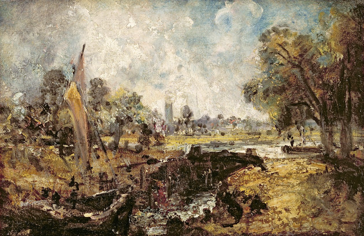 Dedham Lock, c.1820 de John Constable