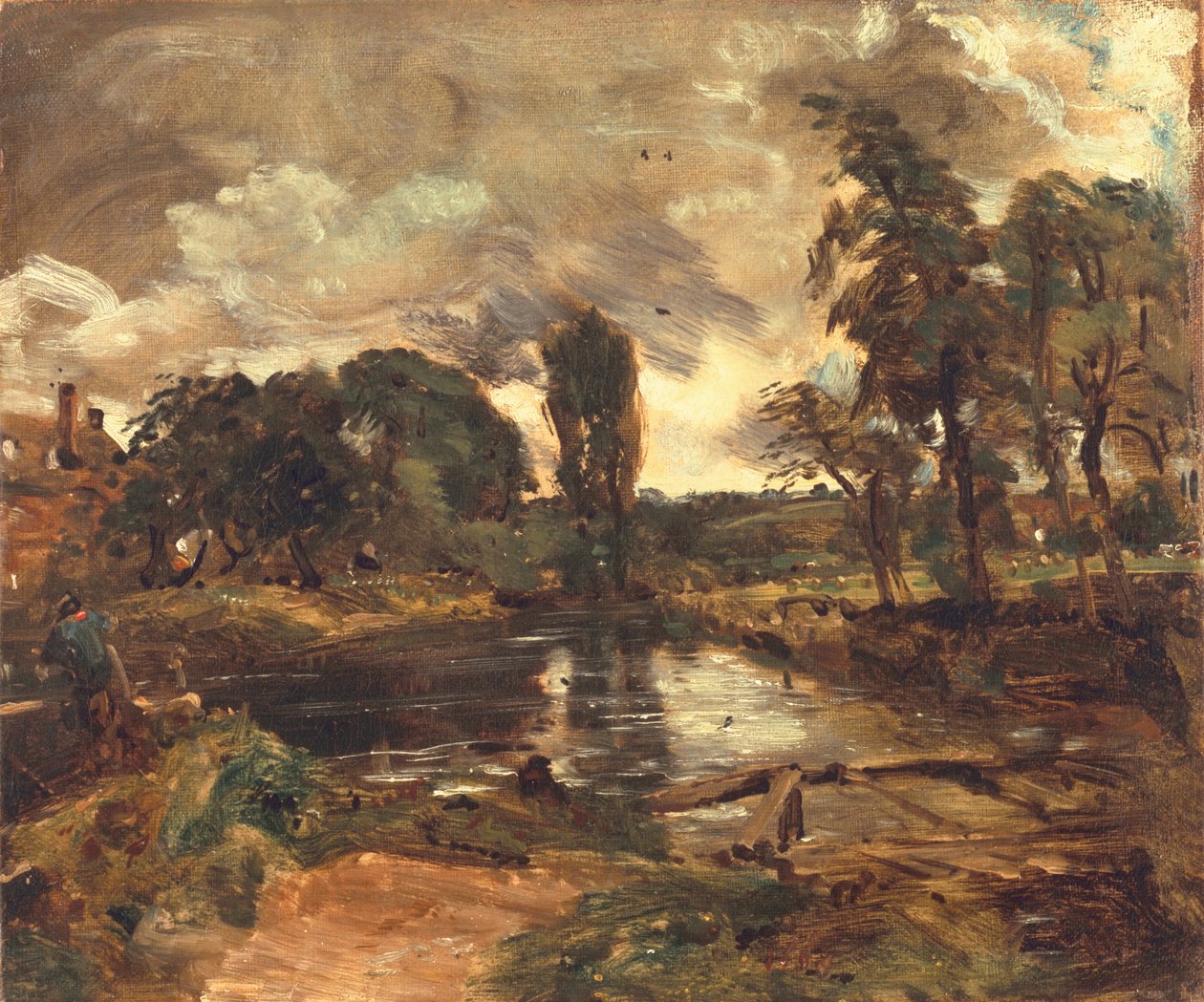 Molino de Flatford desde la esclusa, c.1811 de John Constable