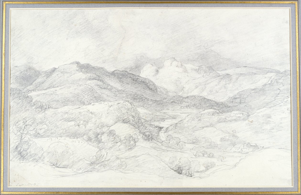 Langdale Pikes desde Elterwater, 4 de septiembre de 1806 de John Constable