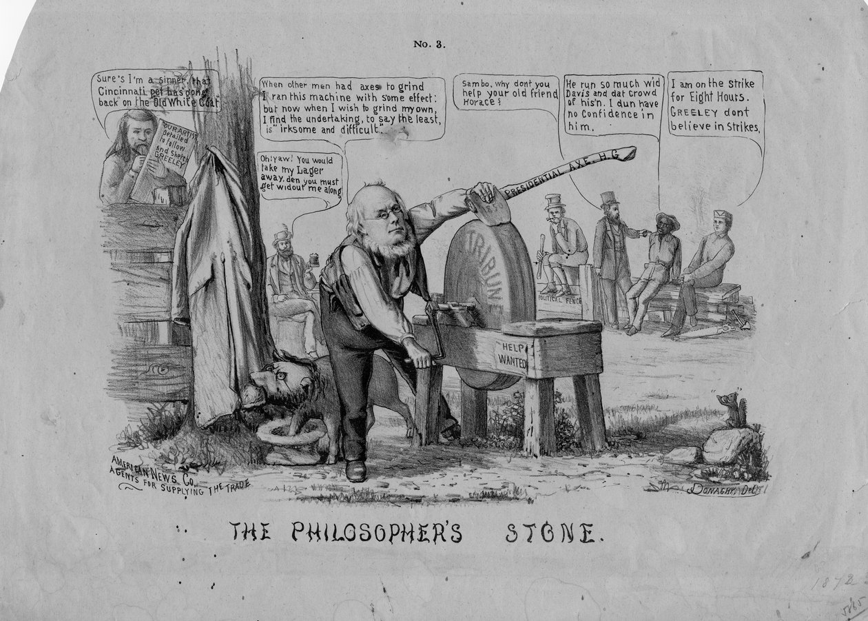 La piedra filosofal, publicado por American News Co., Nueva York, c.1872 de John Donaghy