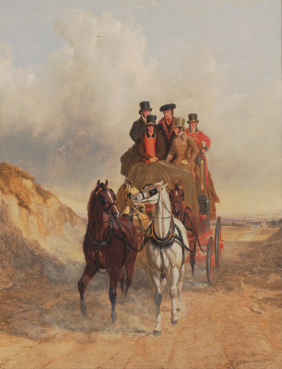 El coche de correo real en la carretera de John F. Herring