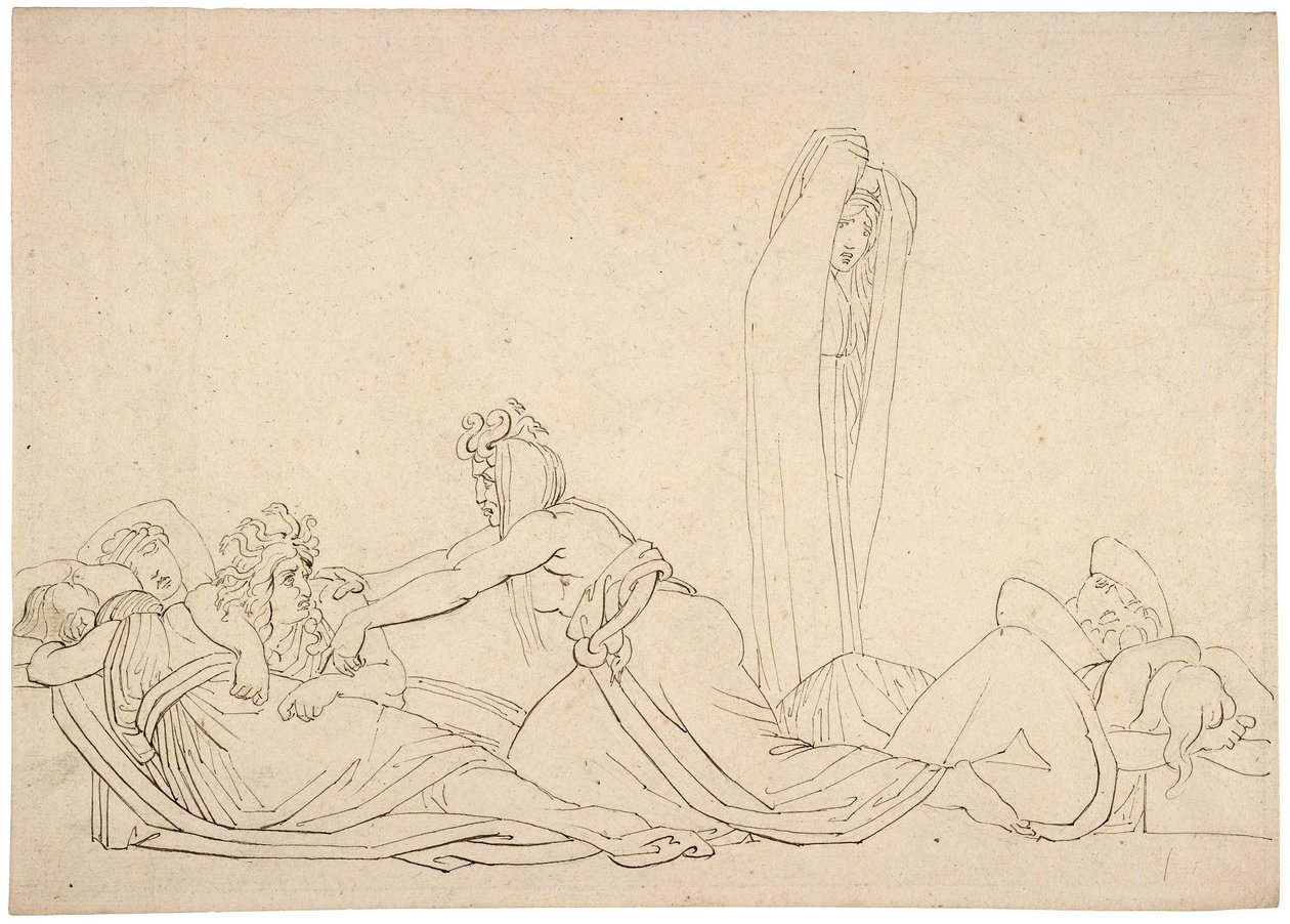 Despierta, levántate, despiértala como yo te desperté. Las Furias por John Flaxman de John Flaxman