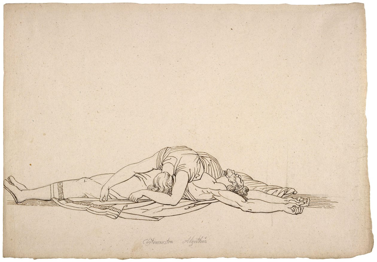 He aquí este orgulloso opresor de mi país; Choephora por William Blake de John Flaxman