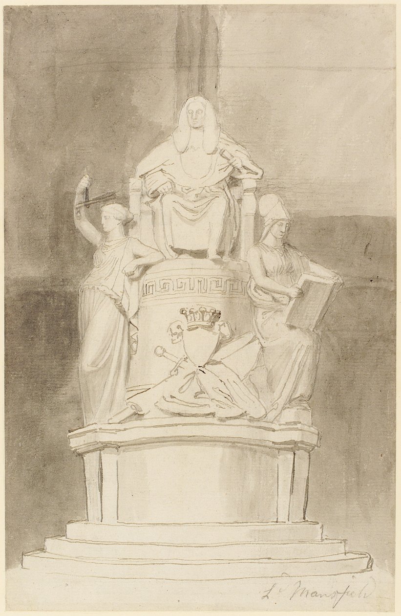 Diseño para el Monumento de Lord Mansfield, Abadía de Westminster de John Flaxman