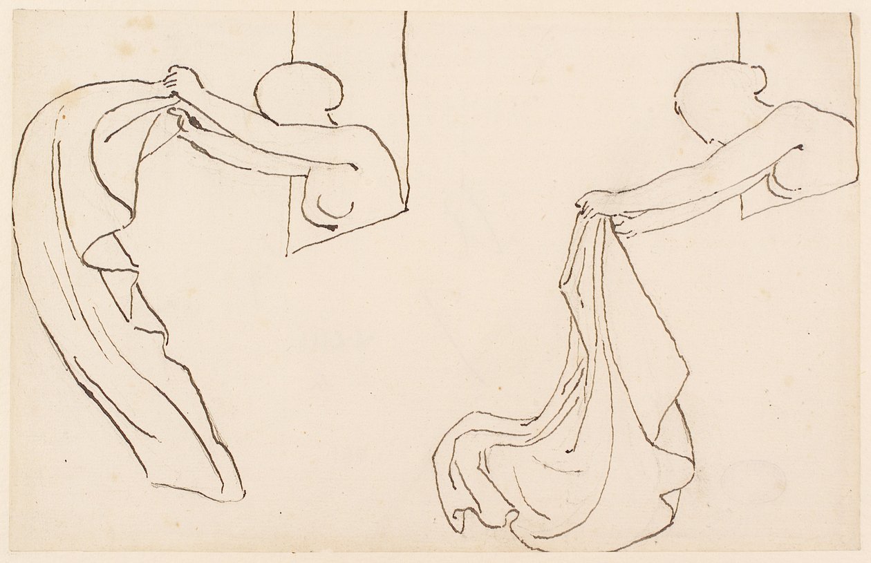 Dos estudios de una niña de John Flaxman