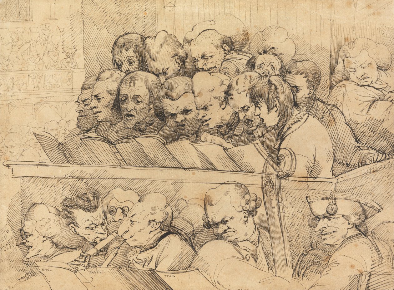 Coro y orquesta (Una banda coral) de John Hamilton Mortimer