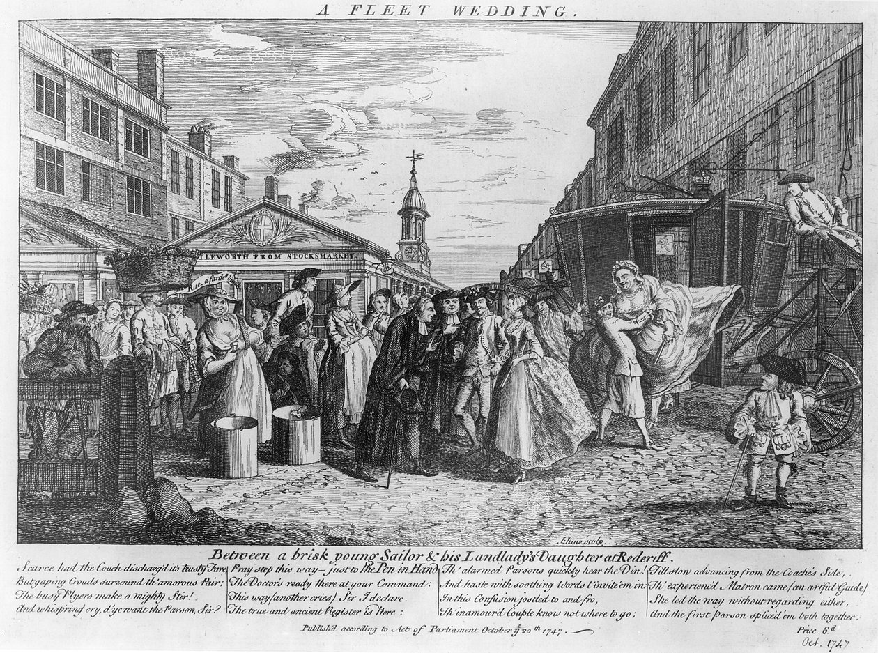 Una boda en Fleet, 1747 de John June