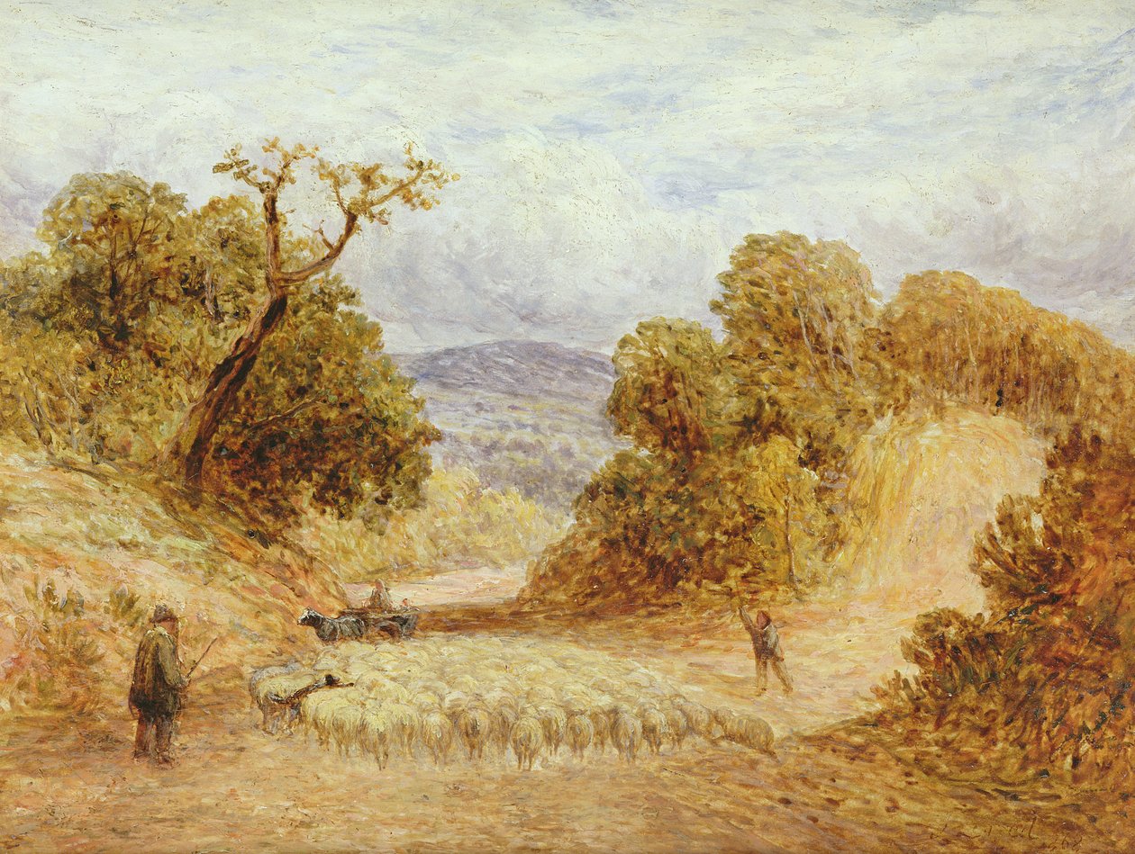 Un camino polvoriento, 1868 de John Linnell