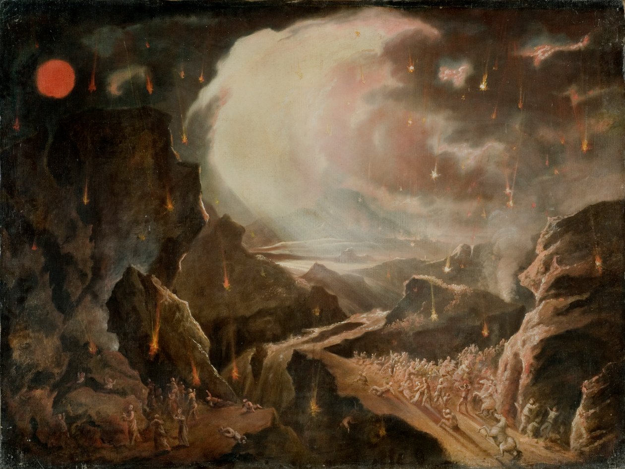 Escena de destrucción bíblica de John Martin